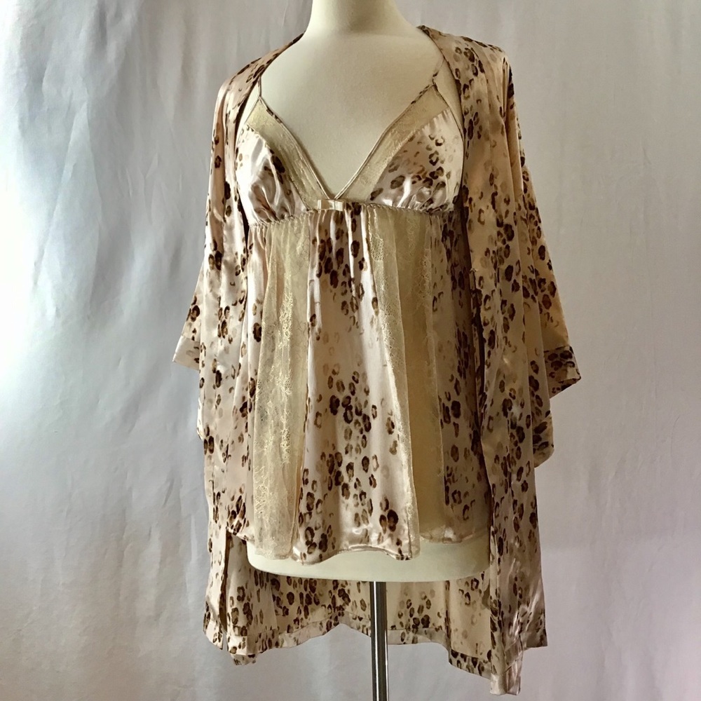 Victoria’s Secret animal print satin robe and gown
